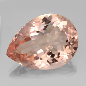 Morganita rosa natural 13,95ct, formato de pêra, VVS