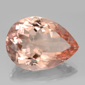 Morganita rosa natural 13,95ct, formato de pêra, VVS