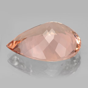 Morganita rosa natural 13,95ct, formato de pêra, VVS