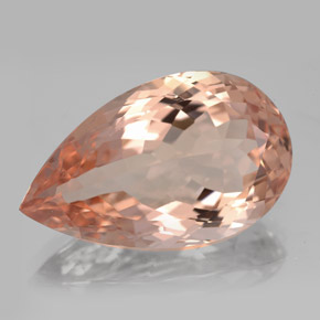 Morganita rosa natural 14,87ct, formato de pêra, VVS