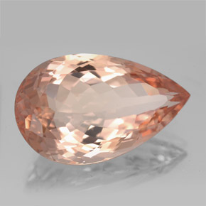 Morganita rosa natural 14,87ct, formato de pêra, VVS