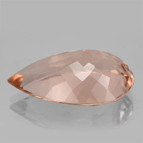 Morganita rosa natural 14,87ct, formato de pêra, VVS