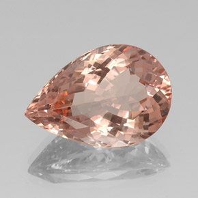Morganita rosa natural 18,29ct, formato de pêra, VS