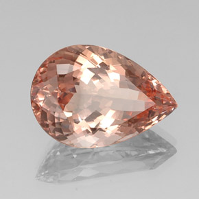 Morganita rosa natural 18,29ct, formato de pêra, VS