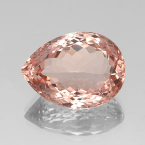Morganita rosa natural 17,78ct, formato de pêra, VVS