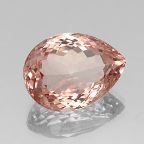 Morganita rosa natural 17,78ct, formato de pêra, VVS