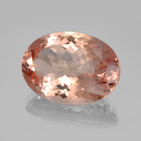 Morganita rosa natural 10,92ct, corte oval, VVS