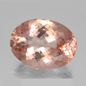 Morganita rosa natural 14,36ct, corte oval, VVS