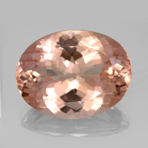 Morganita Salmão Natural 15.68ct, Corte Oval, VVS-VS
