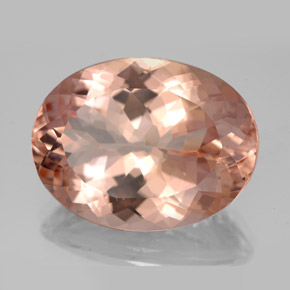 Morganita Salmão Natural 15.68ct, Corte Oval, VVS-VS