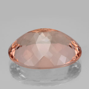 Morganita Salmão Natural 15.68ct, Corte Oval, VVS-VS