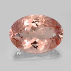Morganita rosa natural 15,30ct, corte oval, VVS
