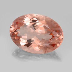 Morganita rosa natural 15,30ct, corte oval, VVS