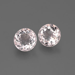 Pedras preciosas de morganita rosa natural de  ct, corte redondo, VS
