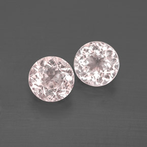 Pedras preciosas de morganita rosa natural de  ct, corte redondo, VS