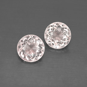 Pedras preciosas de morganita rosa natural de  ct, corte redondo, VVS-VS