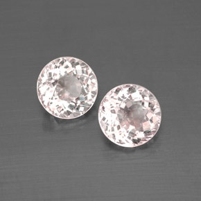 Pedras preciosas de morganita rosa natural de  ct, corte redondo, VVS-VS