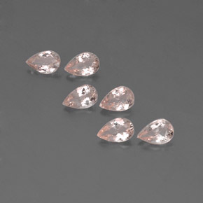 Pedras preciosas de morganita rosa natural de  ct, formato de pêra, VS