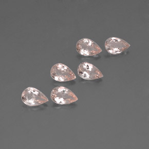 Pedras preciosas de morganita rosa natural de  ct, formato de pêra, VS
