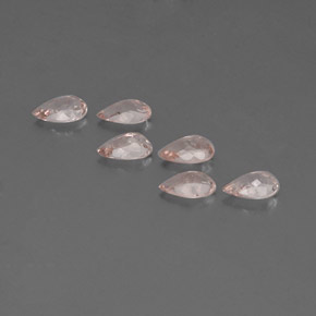 Pedras preciosas de morganita rosa natural de  ct, formato de pêra, VS