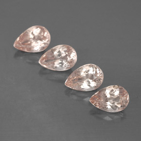 Pedras preciosas de morganita rosa natural de  ct, formato de pêra, VS