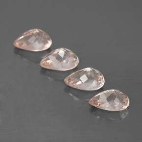 Pedras preciosas de morganita rosa natural de  ct, formato de pêra, VS