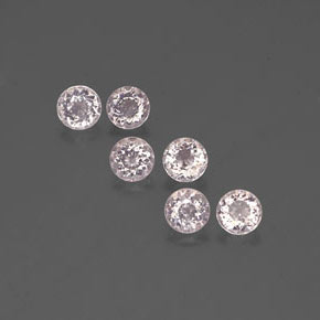 Pedras preciosas de morganita rosa natural de  ct, corte redondo, VS