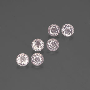 Pedras preciosas de morganita rosa natural de  ct, corte redondo, VS