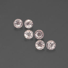 Pedras preciosas de morganita rosa natural de  ct, corte redondo, VVS-VS