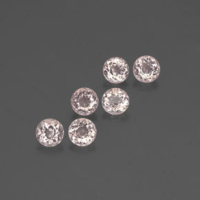 Pedras preciosas de morganita rosa natural de  ct, corte redondo, VVS-VS