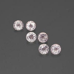 Pedras preciosas de morganita rosa natural de 2,17 ct, corte redondo, VS