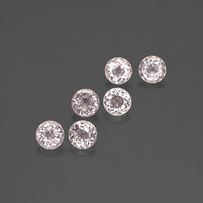 Pedras preciosas de morganita rosa natural de 2,17 ct, corte redondo, VS