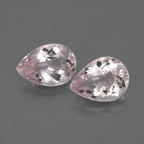 Pedras preciosas de morganita rosa natural de  ct, formato de pêra, VS