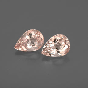 Pedras preciosas de morganita rosa natural de  ct, formato de pêra, VS