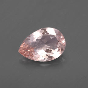 Morganita rosa natural 1,48ct, formato de pêra, VVS-VS
