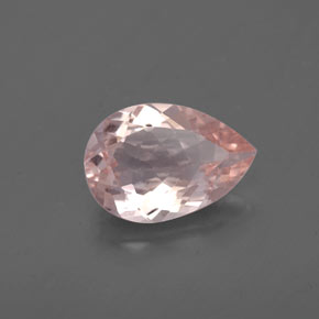 Morganita rosa natural 1,48ct, formato de pêra, VVS-VS
