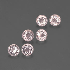 Pedras preciosas de morganita rosa natural de  ct, corte redondo, VS
