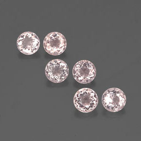 Pedras preciosas de morganita rosa natural de  ct, corte redondo, VS