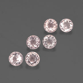Pedras preciosas de morganita rosa natural de  ct, corte redondo, VS