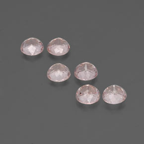 Pedras preciosas de morganita rosa natural de  ct, corte redondo, VS