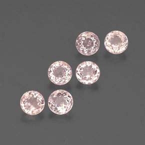 Pedras preciosas de morganita rosa natural de  ct, corte redondo, VS