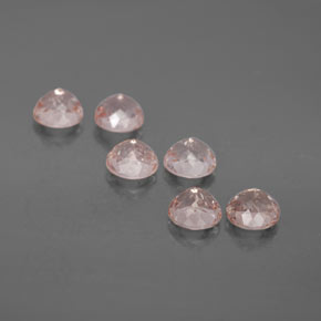 Pedras preciosas de morganita rosa natural de  ct, corte redondo, VS