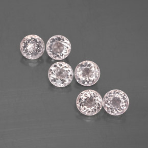 Pedras preciosas de morganita rosa natural de  ct, corte redondo, VVS-VS