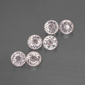 Pedras preciosas de morganita rosa natural de  ct, corte redondo, VVS-VS