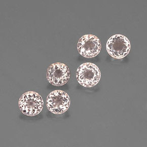 Pedras preciosas de morganita rosa natural de  ct, corte redondo, VVS-VS