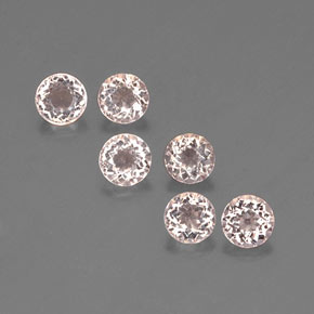 Pedras preciosas de morganita rosa natural de  ct, corte redondo, VVS-VS