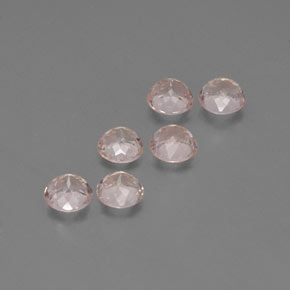 Pedras preciosas de morganita rosa natural de  ct, corte redondo, VVS-VS