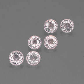 Pedras preciosas de morganita rosa natural de  ct, corte redondo, VS