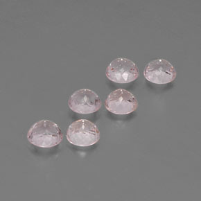 Pedras preciosas de morganita rosa natural de  ct, corte redondo, VS