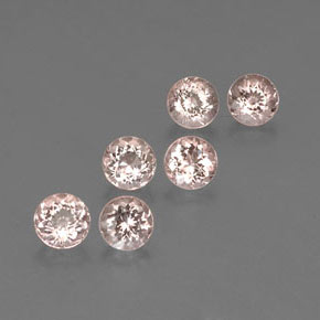 Pedras preciosas de morganita rosa natural de  ct, corte redondo, VVS-VS